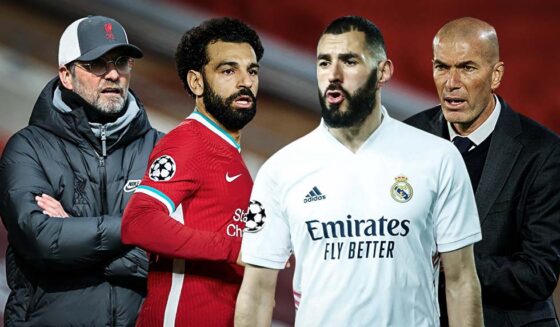 Jürgen Klopp, Mohamed Salah, Karim Benzema, Zinédine Zidane