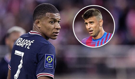 Kylian Mbappé, Gerard Piqué Kylian Mbappé Gerard Piqué