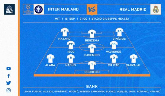 Real Madrids voraussichtliche Startelf gegen Inter