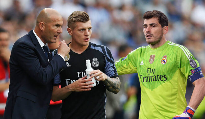 Zinedine Zidane Toni Kroos Iker Casillas Zinedine Zidane Toni Kroos Iker Casillas