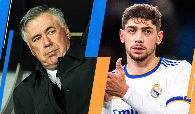 Carlo Ancelotti, Federico Valverde Carlo Ancelotti, Federico Valverde