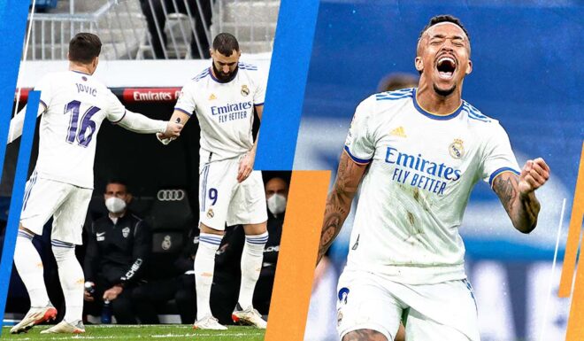Jovic, Benzema, Militao Jovic, Benzema, Militao