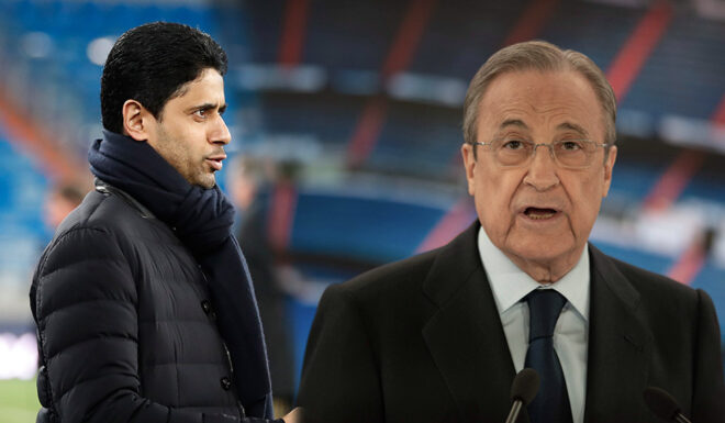 Super League Florentino Pérez Nasser Al-Khelaïfi