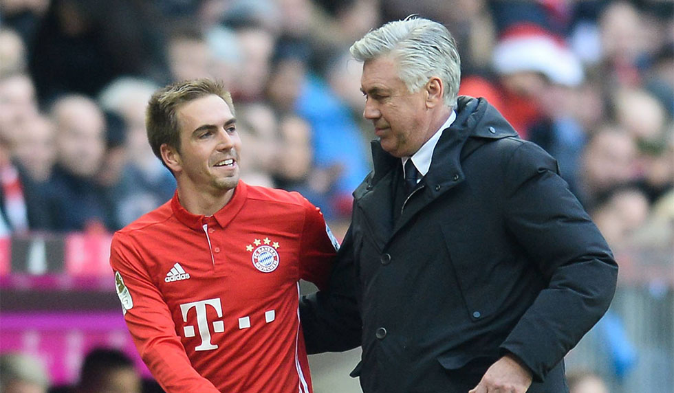 Philipp Lahm Carlo Ancelotti FC Bayern