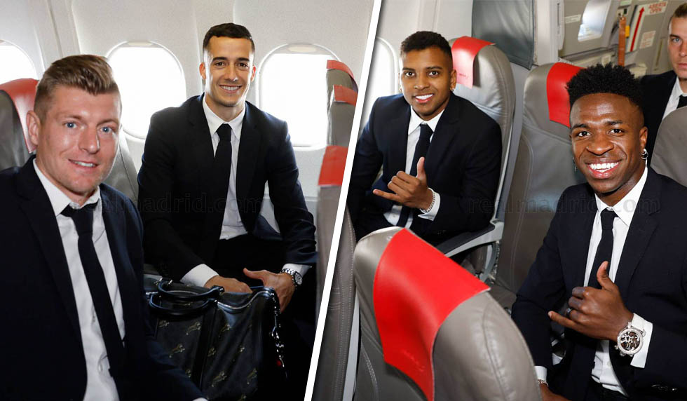reise flugzeug anzug kroos vazquez rodrygo vinicius