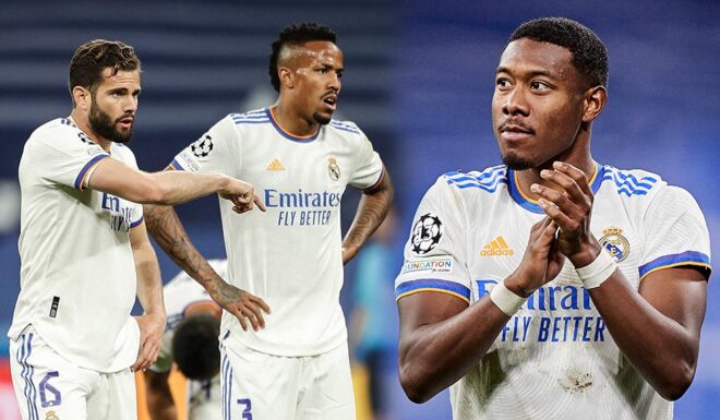Eder Militao Nacho Fernandez David Alaba Eder Militao Nacho Fernandez David Alaba