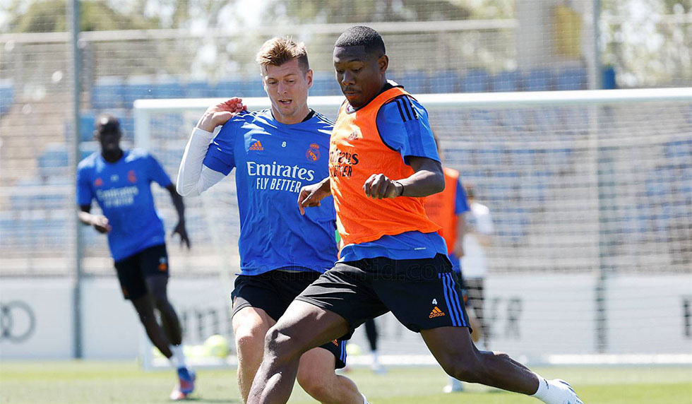 david alaba real madrid training