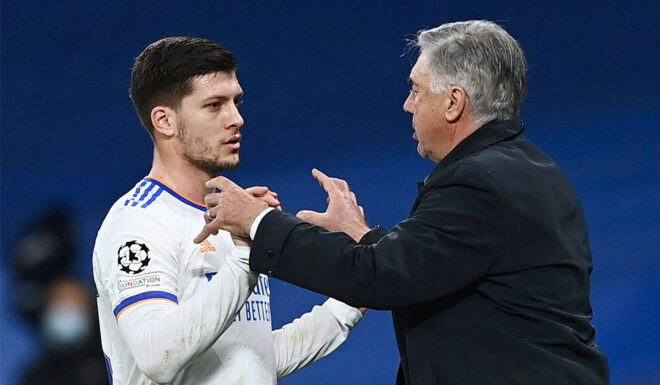 Carlo Ancelotti Luka Jovic Real Madrid