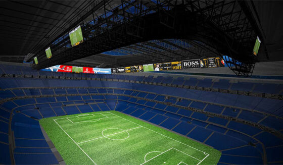 Estadio Santiago Bernabéu Real Madrid Umbau Video LED Leinwand Anzeige