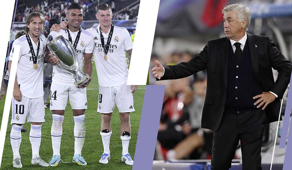 Kroos, Casemiro, Modric, Ancelotti