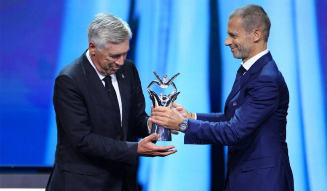 carlo ancelotti europas trainer des jahres 2022 uefa