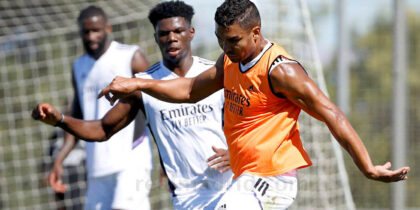 casemiro training tchouameni