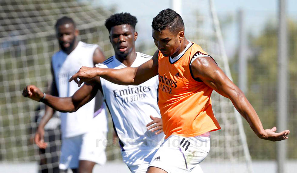 casemiro training tchouameni