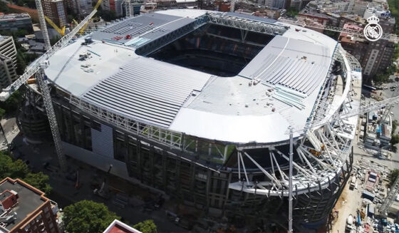 drohne bernabeu umbau august 2022 obras