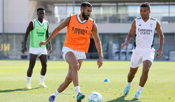 training benzema casemiro