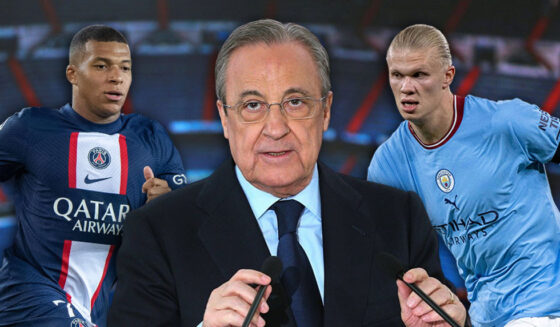Florentino Perez Real Madrid Kylian Mbappé Erling Haaland