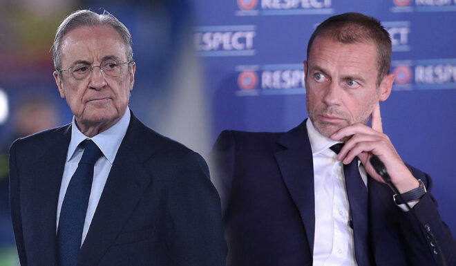 Super League Florentino Pérez Aleksander Ceferin UEFA Real Madrid