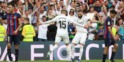 Valverde und Benzema im Clásico