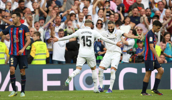Valverde und Benzema im Clásico