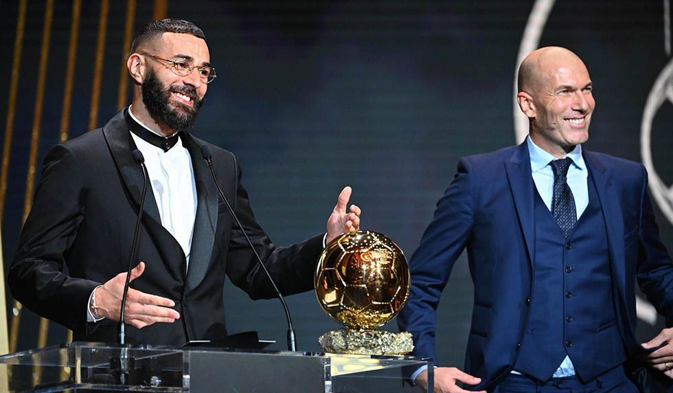 benzema zidane ballon dor gala