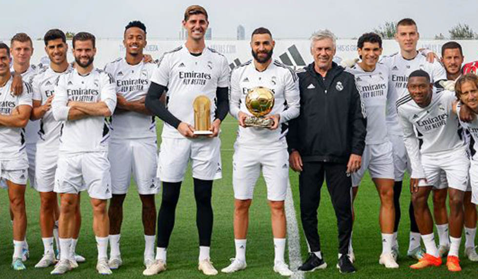 courtois benzema ancelotti team