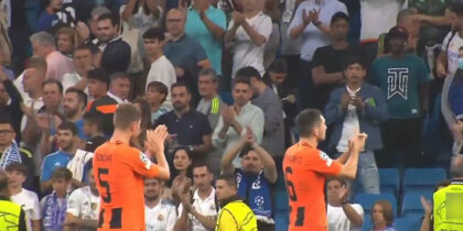 shakhtar donetsk fans bernabeu applaus real madrid