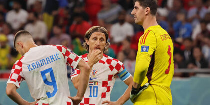 Luka Modric und Thibaut Courtois