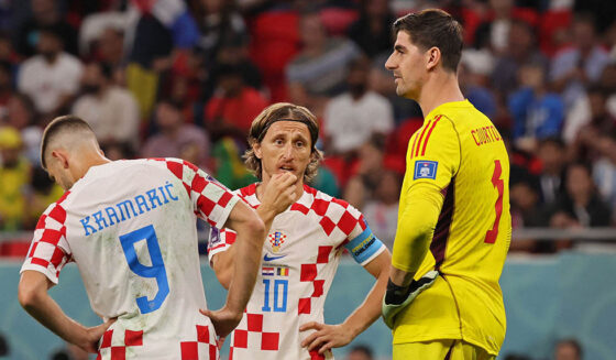 Luka Modric und Thibaut Courtois Luka Modric und Thibaut Courtois