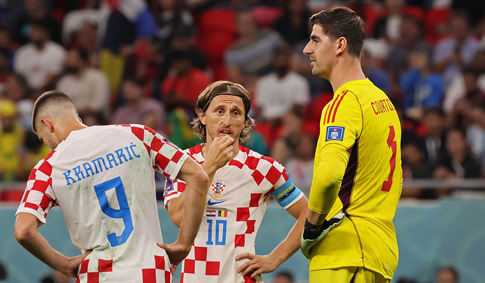 Luka Modric und Thibaut Courtois