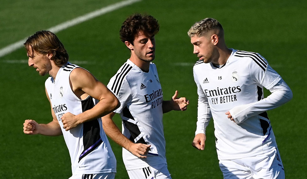 Álvaro Odriozola Luka Modric Fede Valverde Real Madrid