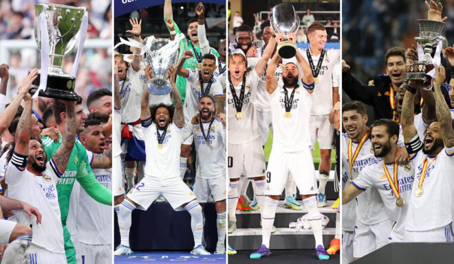real madrid collage 2022 titel pokal real madrid collage 2022 titel pokal