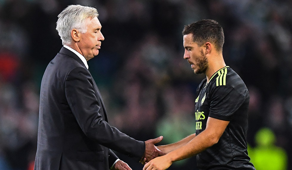 Carlo Ancelotti Eden Hazard Real Madrid