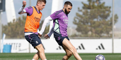 karim benzema toni kroos real madrid training