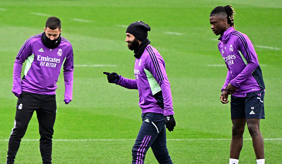 Karim Benzema Eden Hazard Eduardo Camavinga Real Madrid