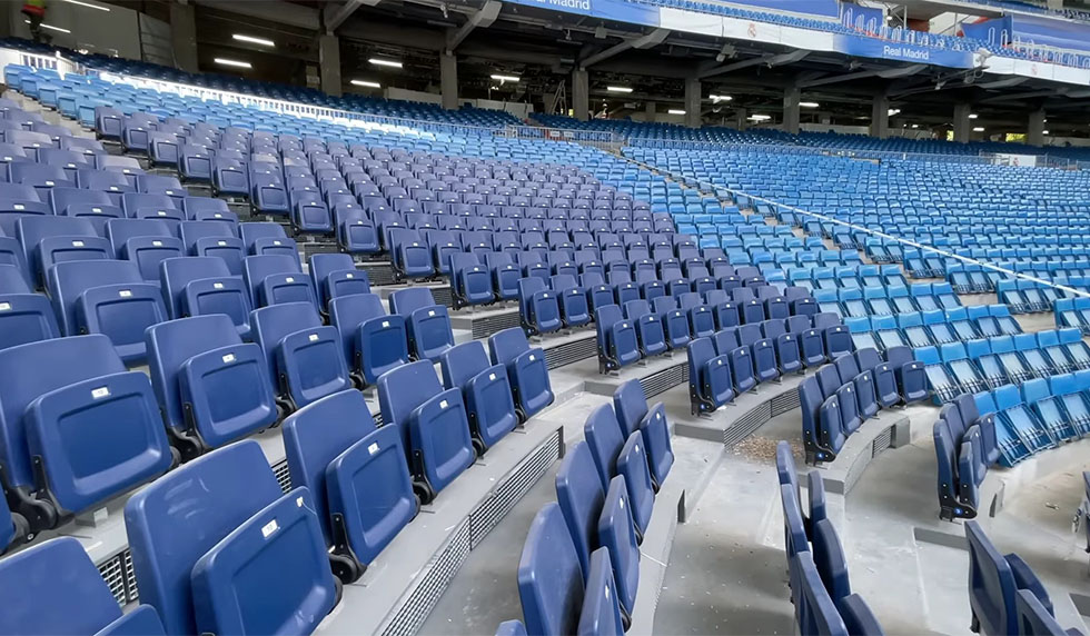 Estadio Santiago Bernabeu Real Madrid Sitze Farbe
