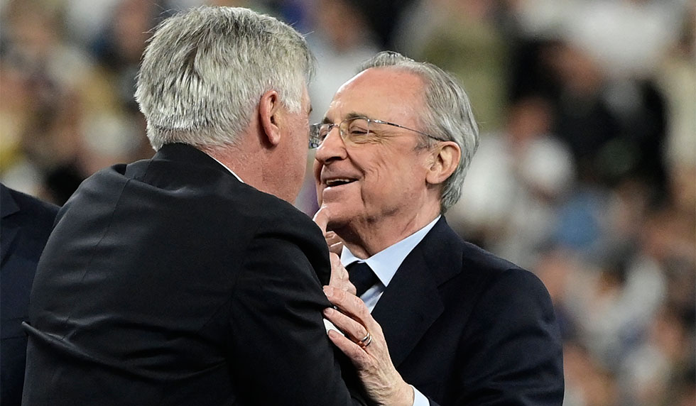 Florentino Perez Carlo Ancelotti Real Madrid