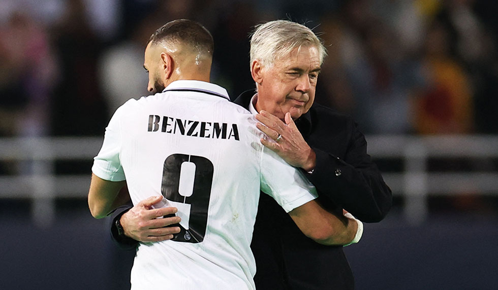 Carlo Ancelotti Karim Benzema Real Madrid