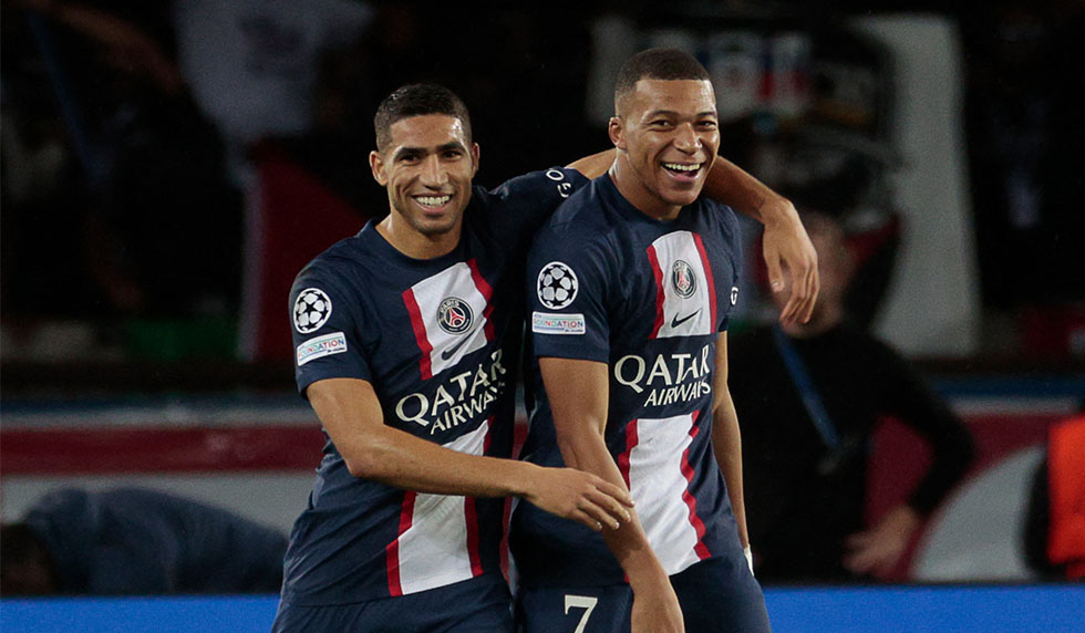 Achraf Hakimi Kylian Mbappé PSG Real Madrid