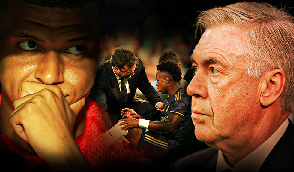 Kylian Mbappé, Vinícius Júnior, Carlo Ancelotti