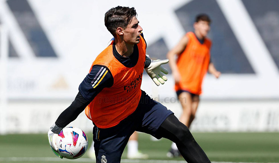 kepa arrizabalaga real madrid training