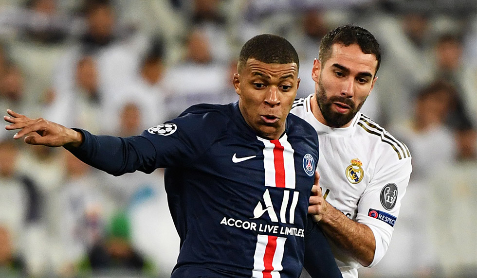 Kylian Mbappé Daniel Carvajal PSG Real Madrid