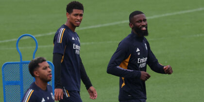 Real Madrid Training Jude Bellingham Antonio Rüdiger