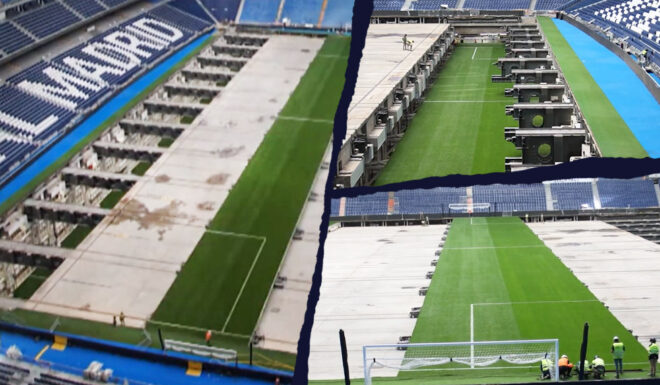 Estadio Santiago Bernabéu Real Madrid Rasen Lager