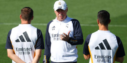 Carlo Ancelotti Real Madrid Training