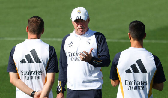 Carlo Ancelotti Real Madrid Training