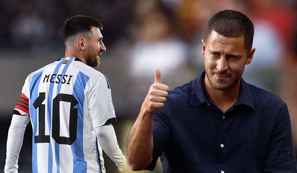 Eden Hazard Lionel Messi