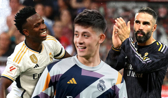 Vinicius Junior Arda Güler Daniel Carvajal Real Madrid