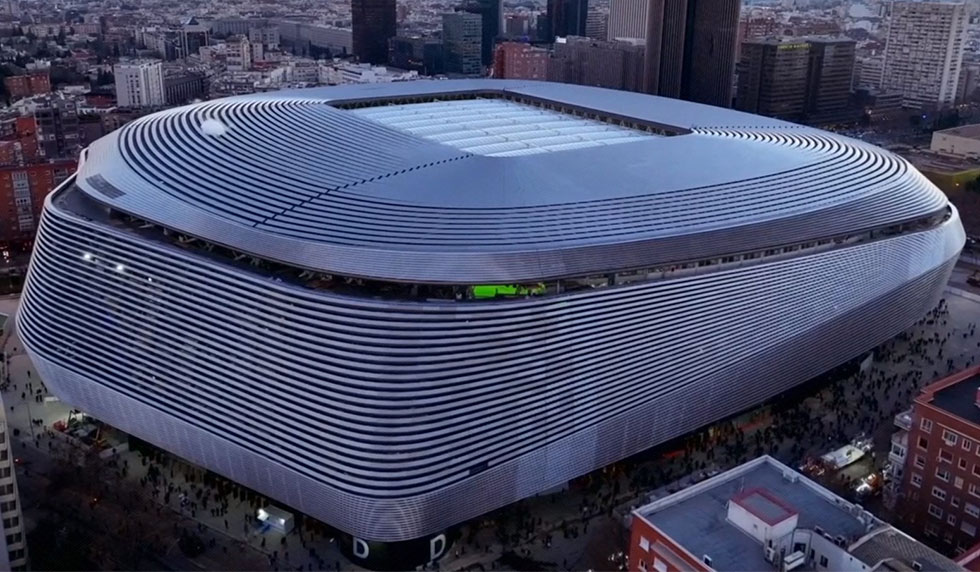 Estadio Santiago Bernabéu Dach zu Real Madrid