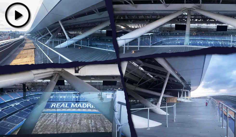 Estadio Santiago Bernabéu Skywalk Dachterrasse