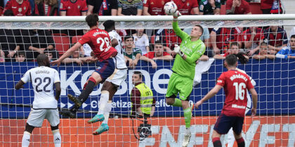 Osasuna Real Madrid Andriy Lunin